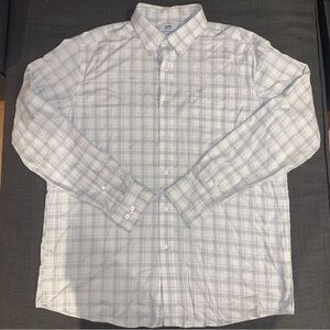 Southern Tide White and Gray brrr°® Intercoastal Long Sleeve Sport Shirt XL